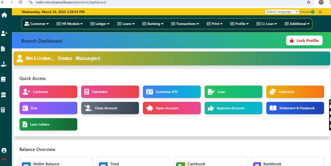 Nidhi Banking Software